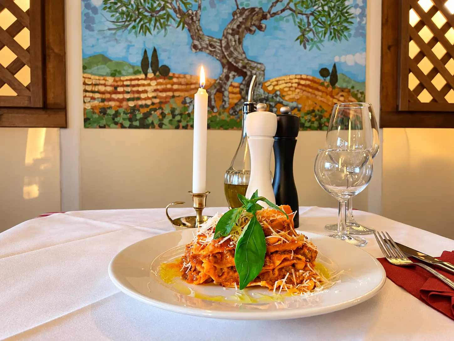 Pasta in der Trattoria il Sapore